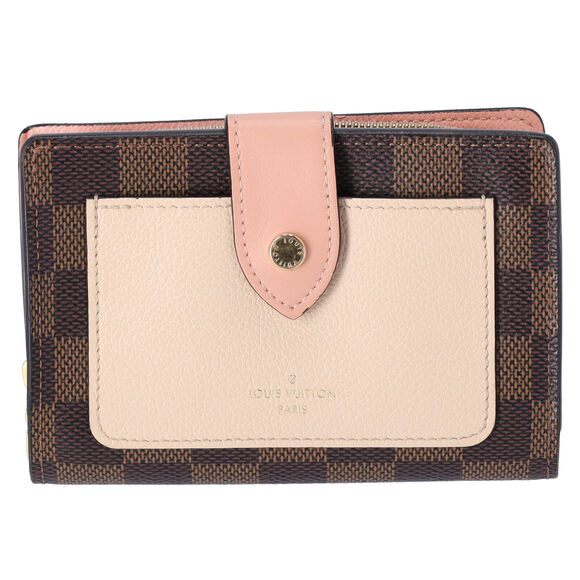 Louis Vuitton Juliet Bifold Wallet N60380 Creme Damier Ebene Canvas - Picture 1 of 6